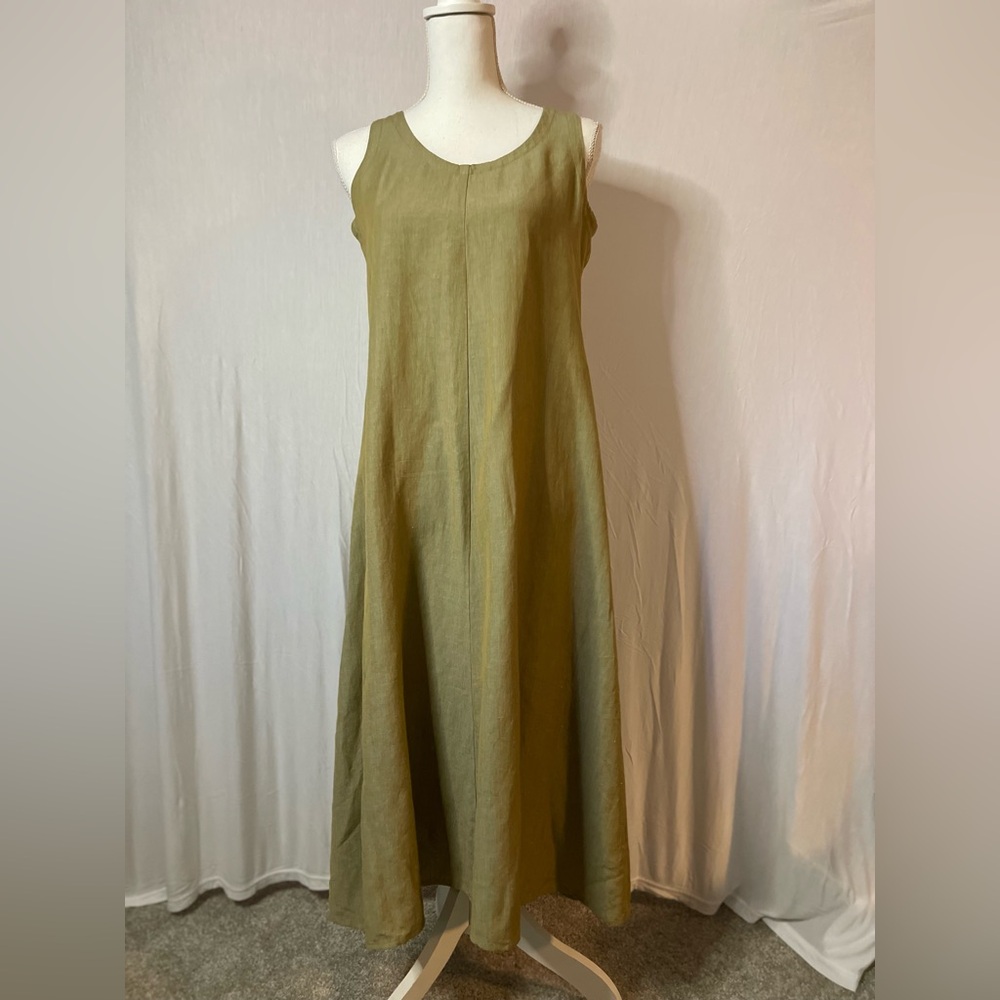 Eileen Fisher linen blend  Midi Dress